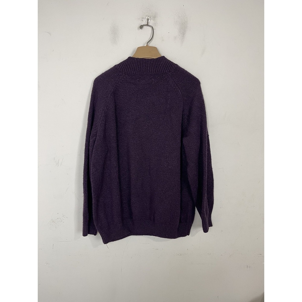 Karen Scott Womens Sweater 2X Plum Cable Knit Purple Jewel Tone Plus Timeless - Picture 5 of 10